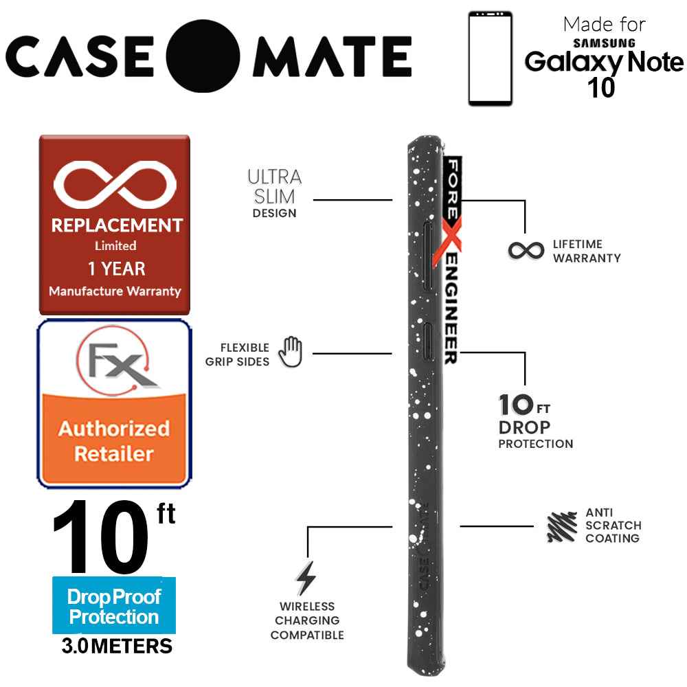 Case Mate Tough Speckled for Samsung Galaxy Note 10 - Black - Forexengineer-malaysia
