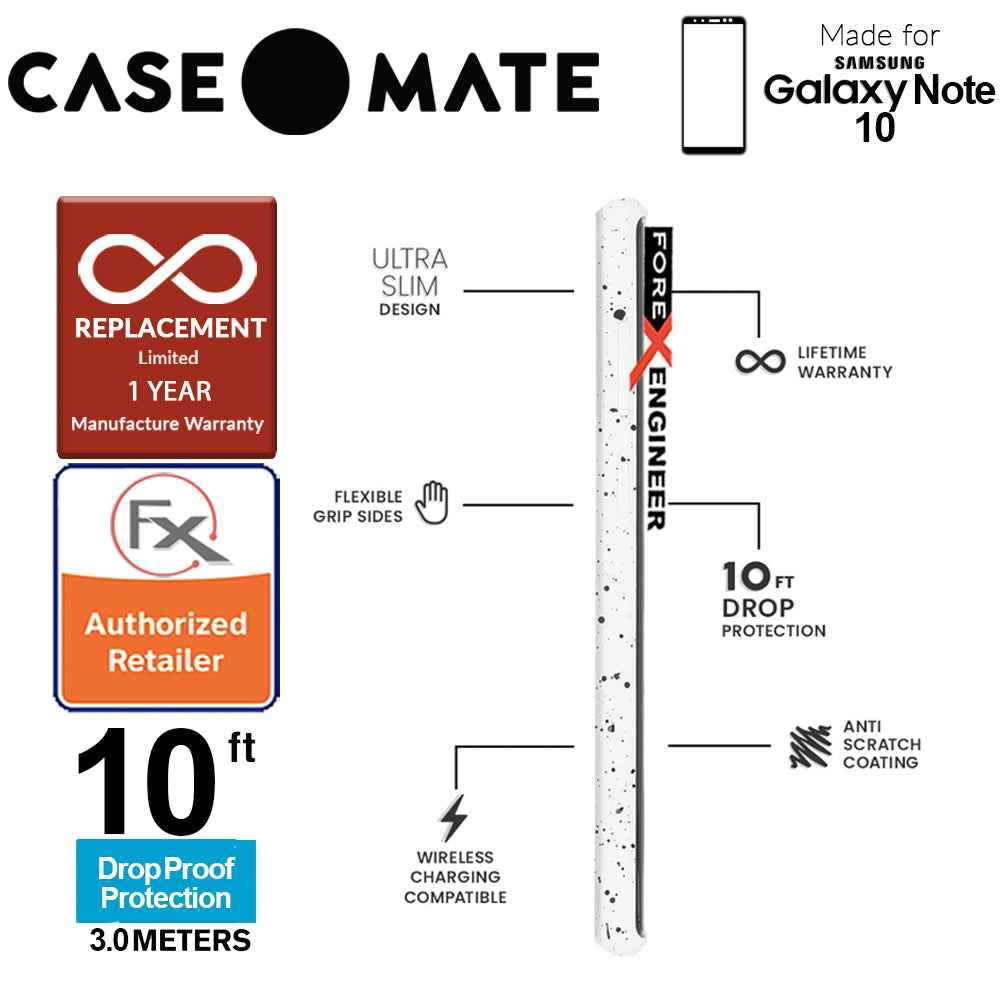 Case Mate Tough Speckled for Samsung Galaxy Note 10 - White - Forexengineer-malaysia