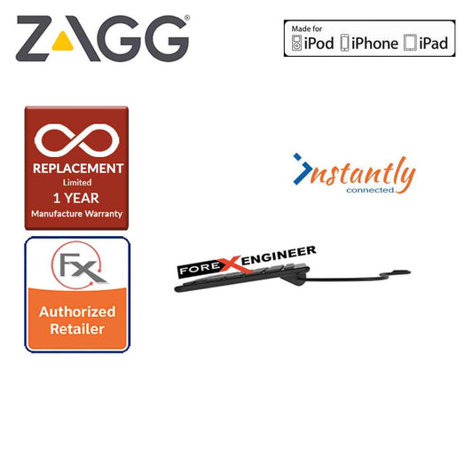 Zagg Lightning Wired Keyboard - 18 inch cable connects to any Apple device with Lightning port - Forexengineer-malaysia