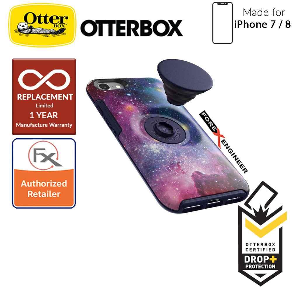 OTTER + POP Symmetry for iPhone 7 - 8 - Slim Protective Case with Pop Sockets - Blue Nebula - Forexengineer-malaysia