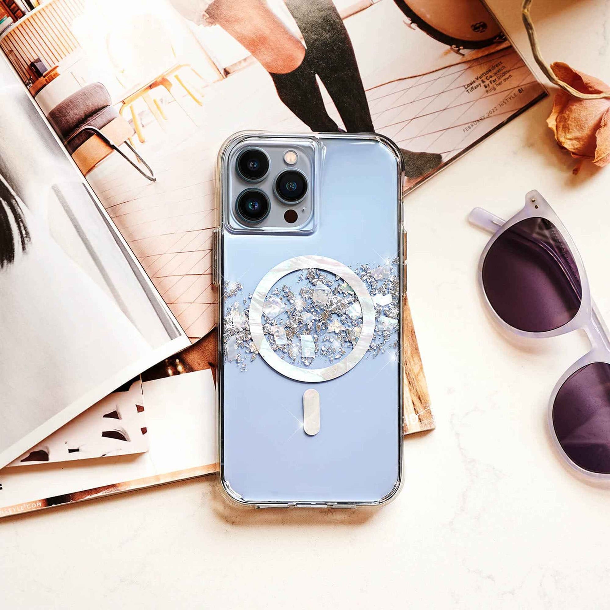 Case Mate Karat Marble for iPhone 14 Pro Max with Magsafe - A Touch of Pearl (Barcode: 840171719970 )