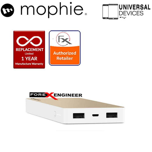 Mophie Powerstation XL 10000mah Universal Powerbank made for smartphone, tablets & USB Devices - Gold - Forexengineer-malaysia