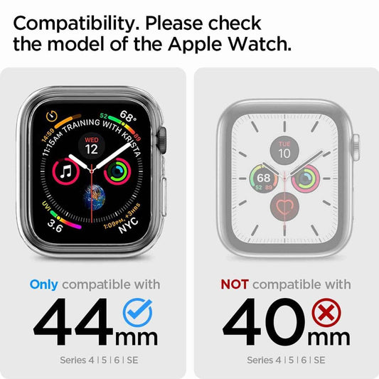 Spigen Liquid Crystal Case for Apple Watch Series 7 - 6 - SE - 5 - 4 ( 45mm - 44mm ) - Clear ( Barcode: 8809811857818 )