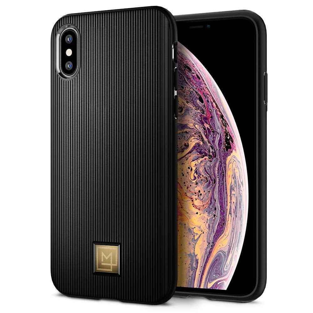 Spigen LA MANON for iPhone XS - X - Classy Black color - Forexengineer-malaysia