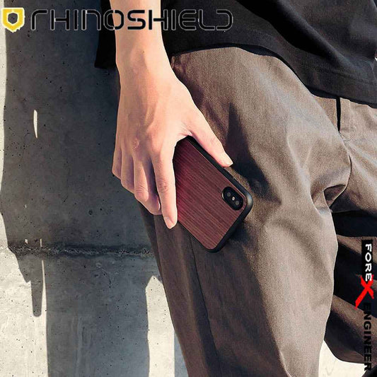 Rhinoshield SolidSuit for iPhone X - 3.5 meters Impact Protection - Dark Walnut - Black - Forexengineer-malaysia