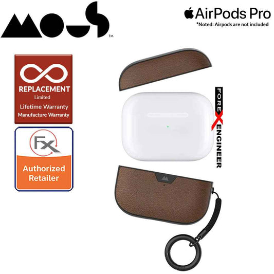 Mous for Airpods Pro Case - Comes with Carabiner Keychain - Brown Leather Colour ( Barcode : 5060624483158 )