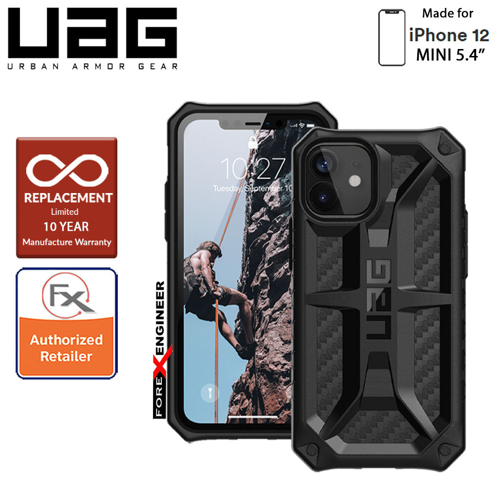 UAG Monarch for iPhone 12 Mini 5G 5.4" - Rugged Military Drop Tested - ( Carbon Fibre ) ( Barcode : 812451035957 )