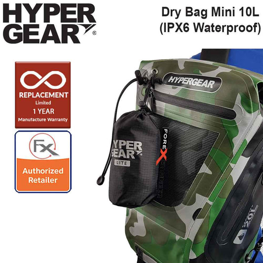 HyperGear Dry Bag Lite 10L - IPX6 Waterproof Specification - Black - Forexengineer-malaysia