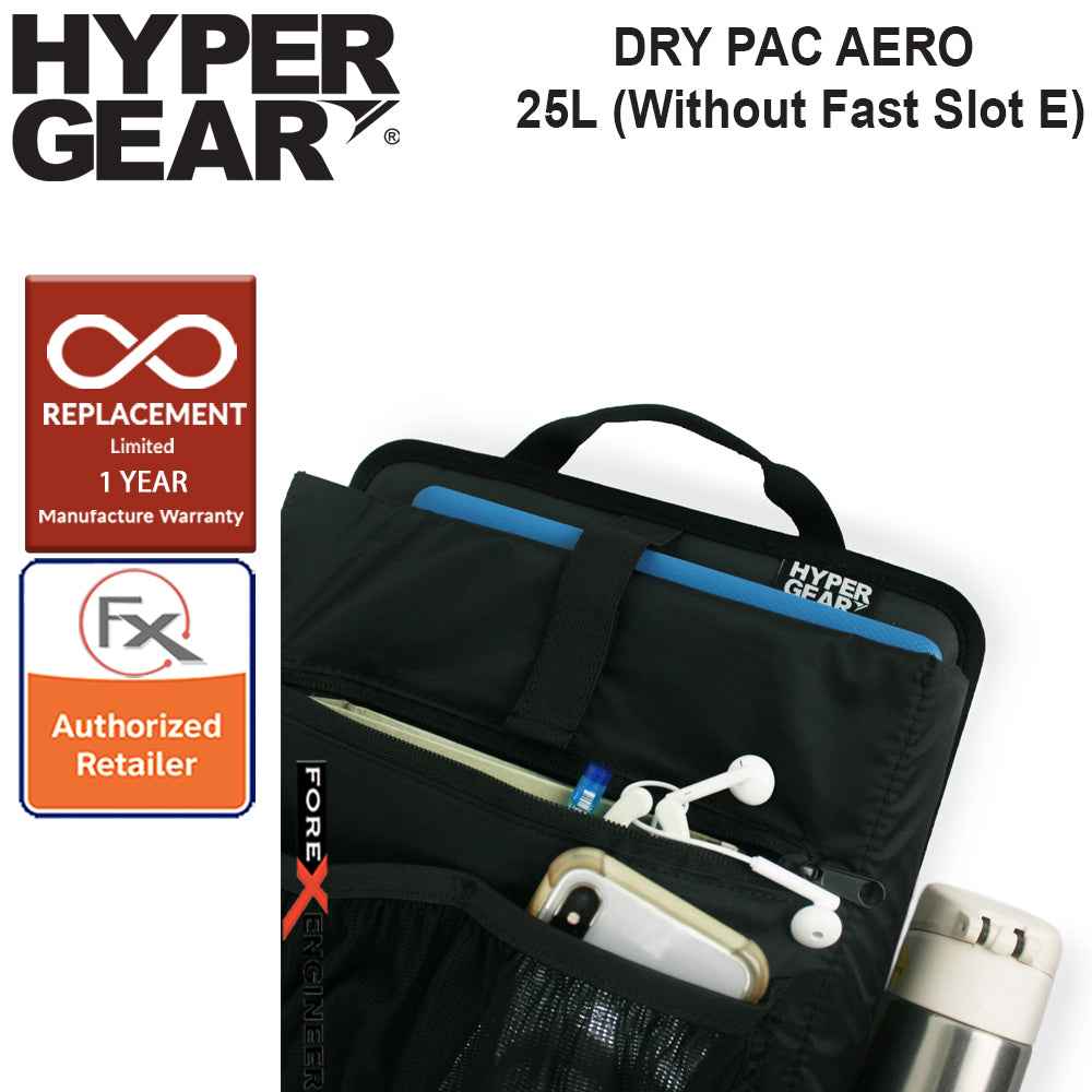 Hypergear Dry Pac  Aero 25L - Heavy-duty Design and IPX6 Waterproof Specification - Black ( Base Only Without Fast Slot E) - Forexengineer-malaysia