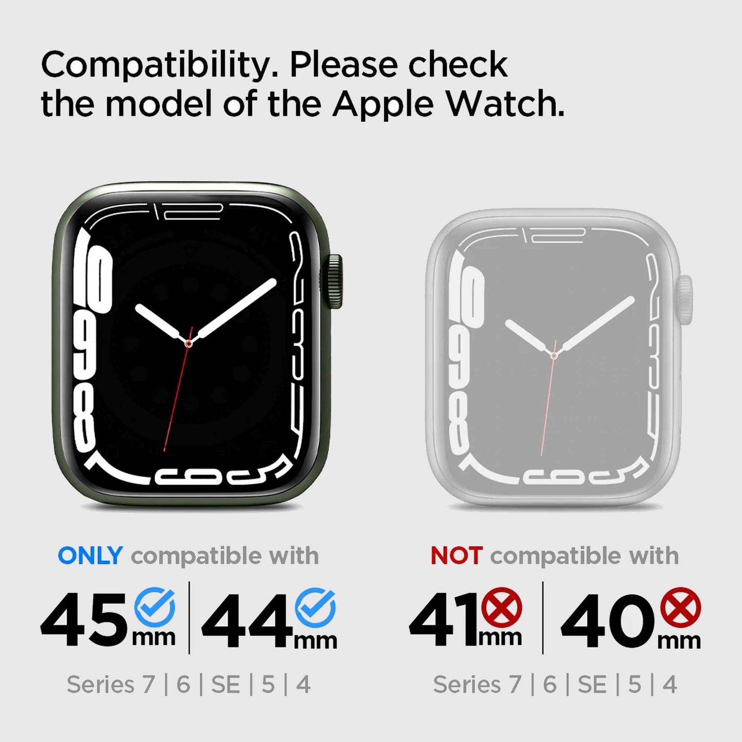 Spigen Rugged Armor PRO for Apple Watch Series 9 to Series 4 ( 45mm - 44mm ) with Wristband - Military Green