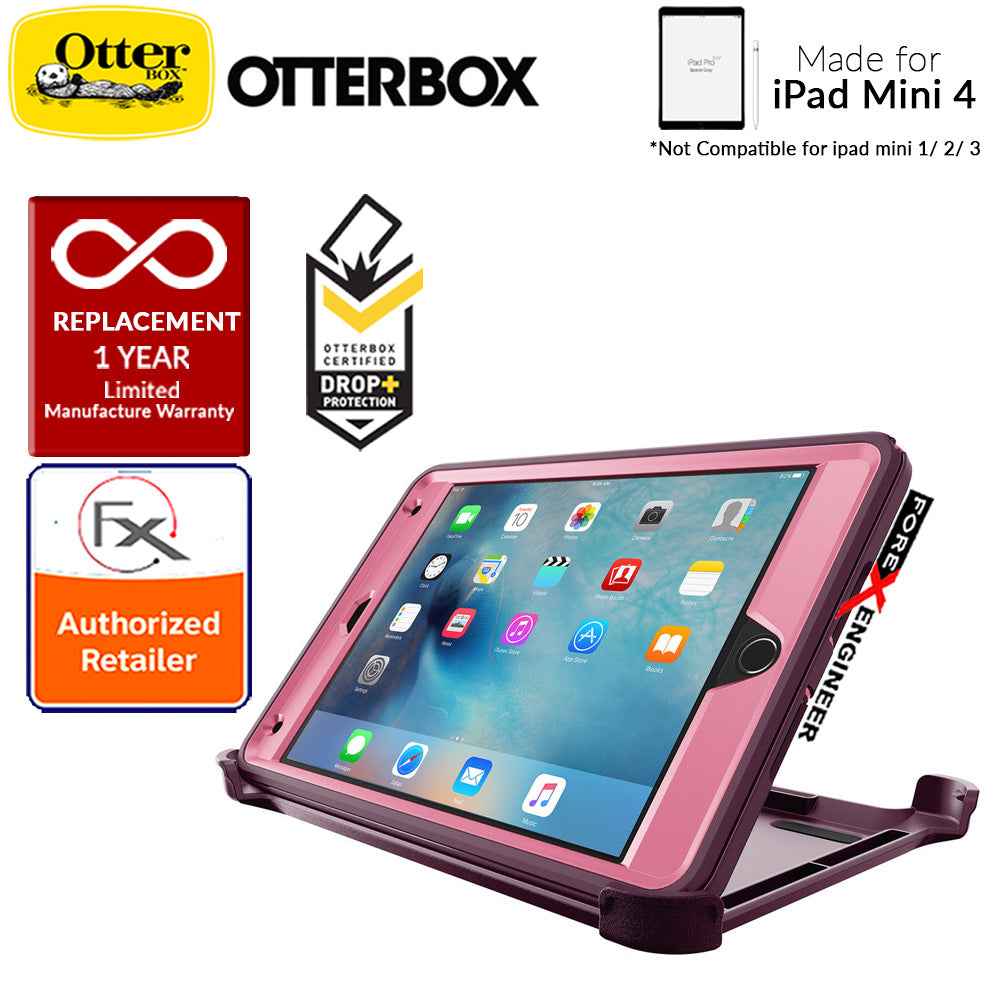 Otterbox Defender Series case for iPad Mini 4 - Mini 5 (Not compatible with ipad mini 1-2-3) - Very Berry - Forexengineer-malaysia