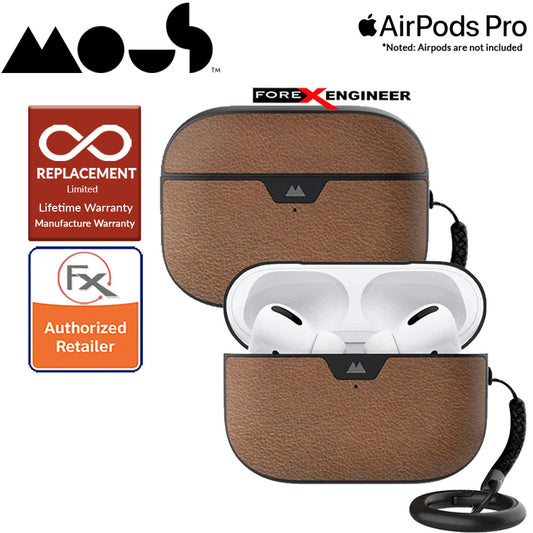 Mous for Airpods Pro Case - Comes with Carabiner Keychain - Brown Leather Colour ( Barcode : 5060624483158 )