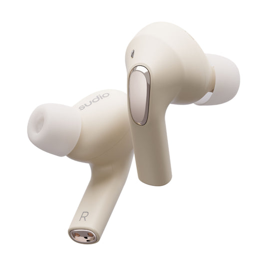 Sudio Wireless Earphone E2 - Hybrid Active Noise Cancellation Spatial Audio - Sand (Barcode: 7350071384695 ) - Forexengineer -Malaysia- 7350071384695