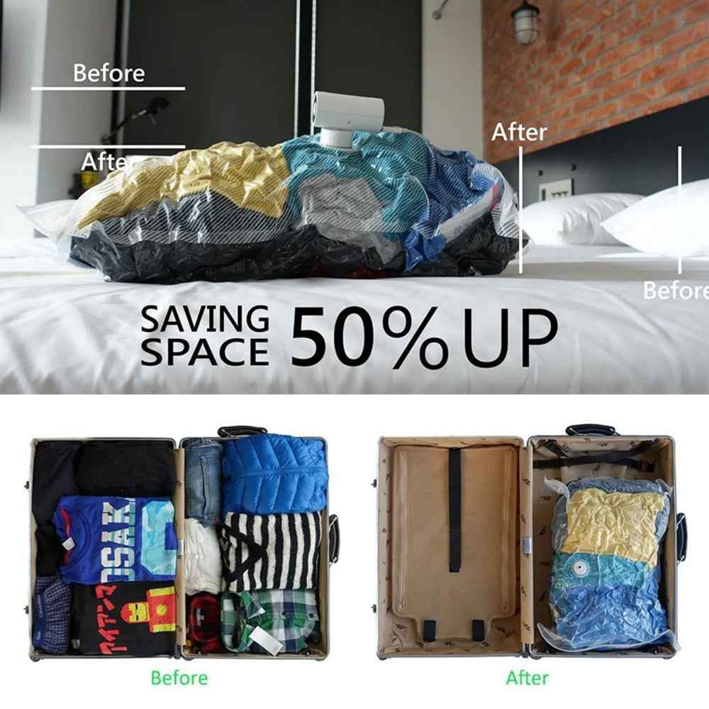 Vago Travel Portable Compressor Vacuum Bag + FREE 1pcs Vago Vacuum Bag M size - White (Barcode: 4713213549018 )