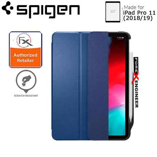 Spigen Smart Fold 2 for iPad Pro 11" (2018-19) - with build in Apple Pencil slot - Blue - Forexengineer-malaysia