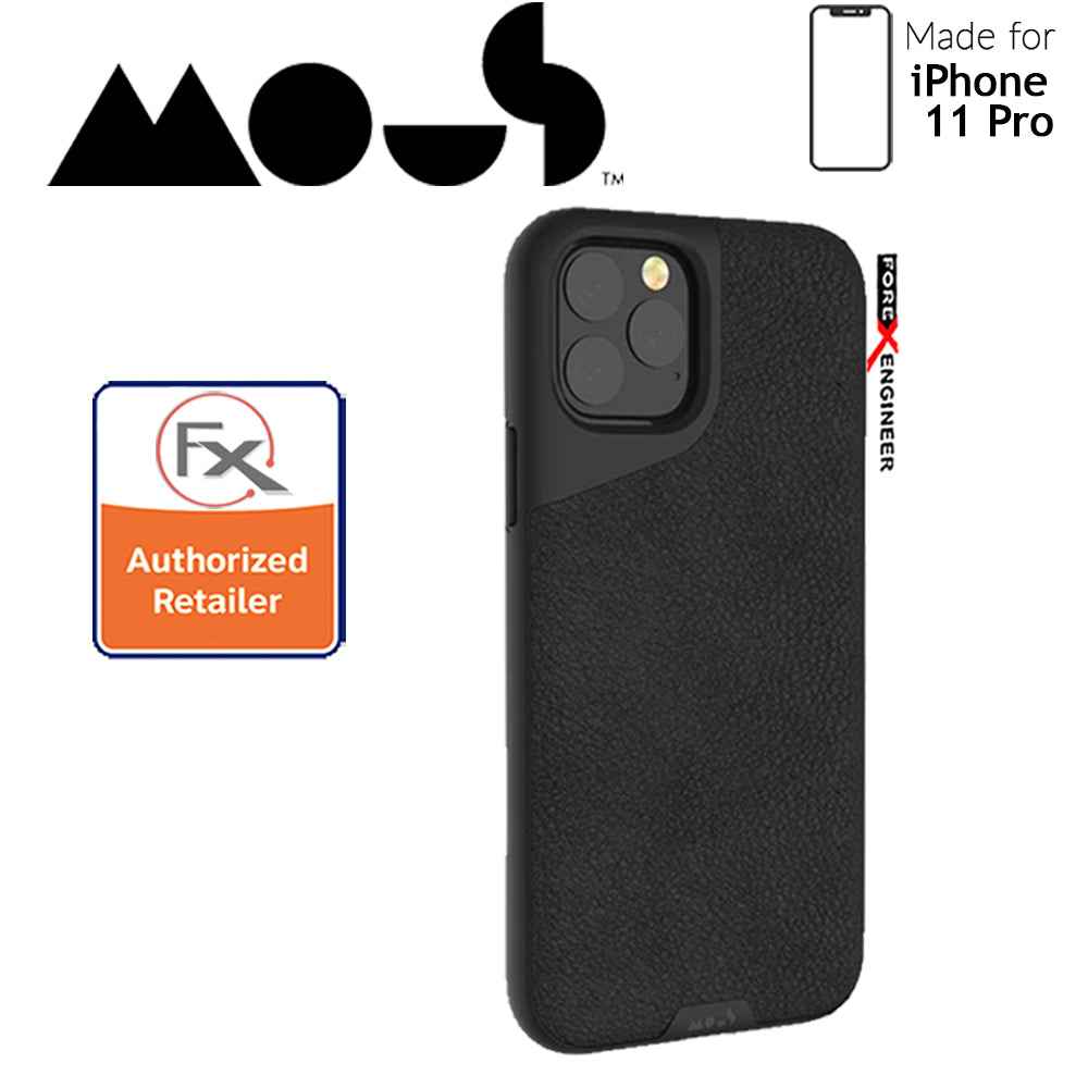 Mous Contour for iPhone 11 Pro (Black Leather) - Forexengineer-malaysia
