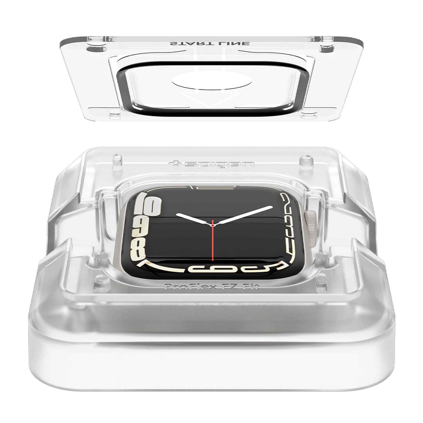 Spigen ProFlex EZ Fit Screen Protector for Apple Watch Series 7 ( 41mm ) (2 Pack) (Barcode: 8809811856576 )