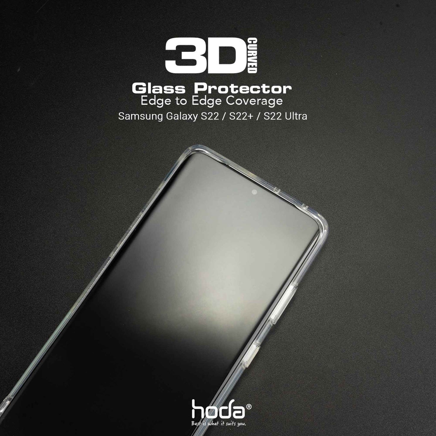 Hoda Tempered Glass for Samsung Galaxy S22 Ultra - 3D UV Full Glue Full Coverage Screen Protector ( UV Lamp Included ) - Clear (Barcode: 4713381516256 + 4711103543993 )