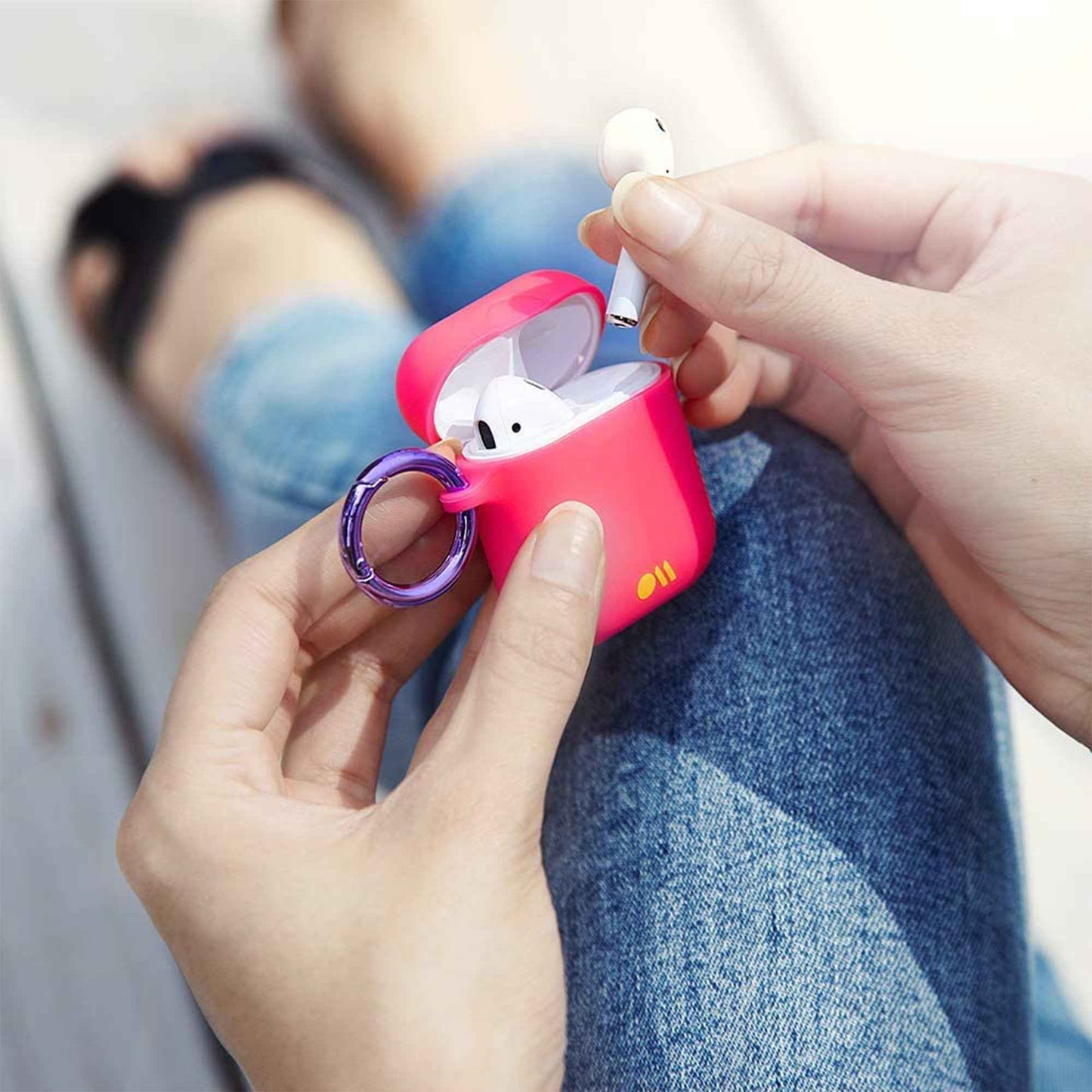 Case Mate Hook Ups Case for Airpods 1 - 2 - Living Coral Light Pink (Barcode: 846127185349 )