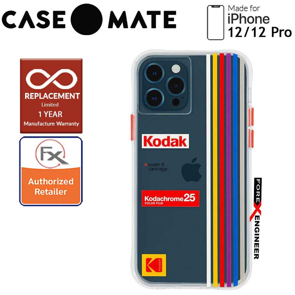 Case Mate KODAK with MicroPel for iPhone 12 - 12 Pro 5G 6.1" - White Kodachrome Super 8 (Barcode: 840171700411 )