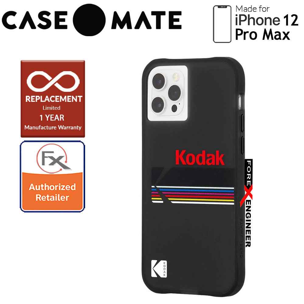 Case Mate KODAK with MicroPel for iPhone 12 Pro Max 5G 6.7" - Matte Black + Shiny Black Logo (Barcode: 840171700398 )