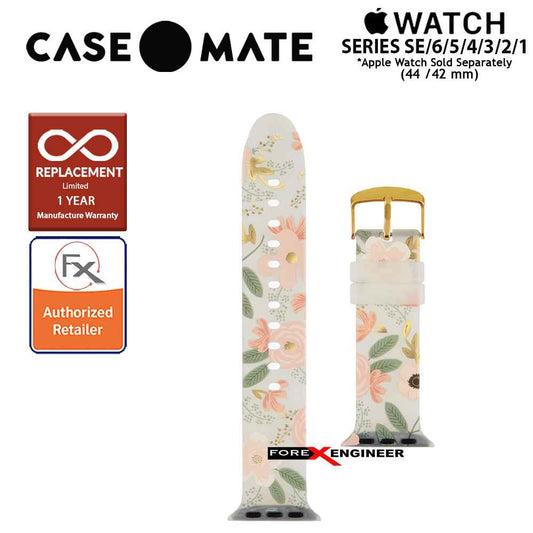 Case Mate Rifle Paper Watch Band for Apple Watch Series 7 - SE - 6 - 5 - 4 - 3 - 2 - 1 ( 45mm - 44mm - 42mm) - Wild Flowers (Barcode : 840171701104 )
