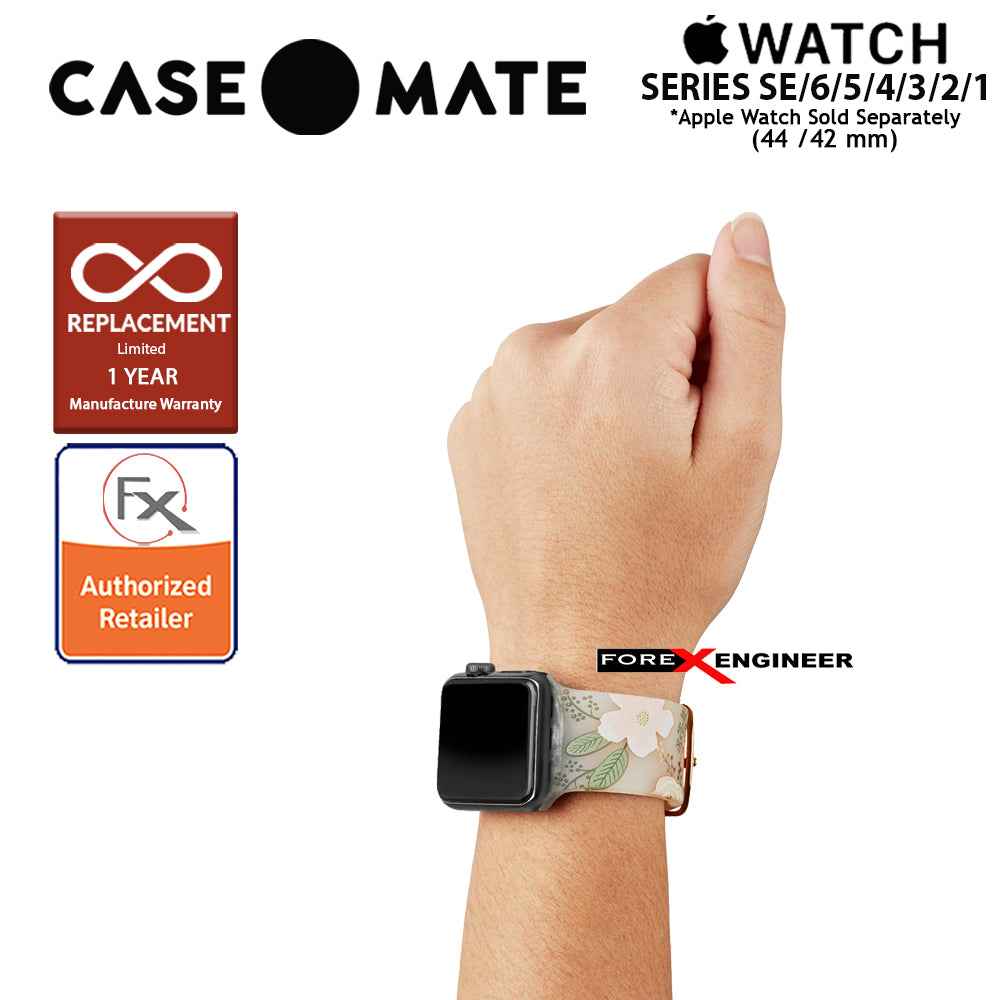 Case Mate Rifle Paper Watch Band for Apple Watch Series 7 - SE - 6 - 5 - 4 - 3 - 2 - 1 ( 45mm - 44mm - 42mm) - Wild Flowers (Barcode : 840171701104 )