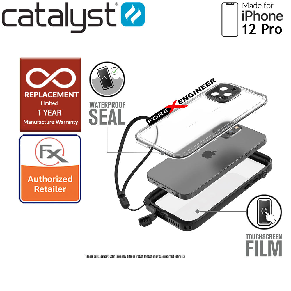 Catalyst Waterproof Case for iPhone 12 Pro (not compatible with iPhone 12) - Stealth Black (Barcode: 840625111138 )