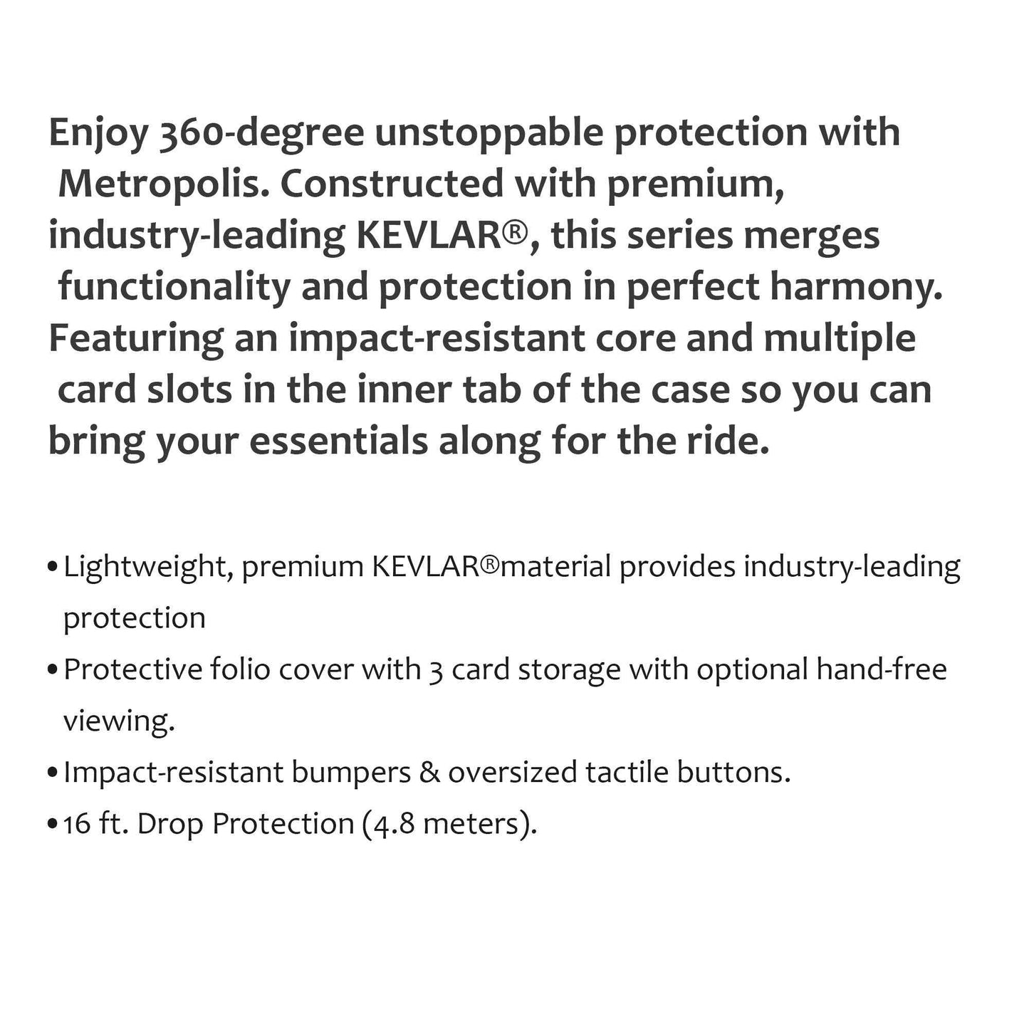 UAG Metropolis Folio for iPhone 13 Pro Max 5G 6.7" - Kevlar Black (Barcode: 810070363888 )