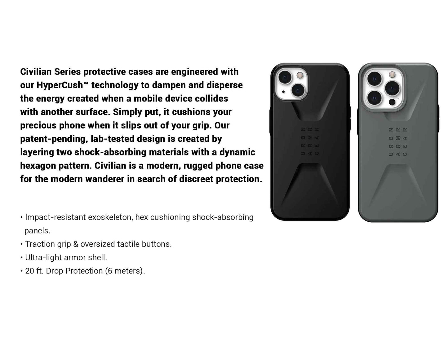 UAG Civilian for iPhone 13 Pro Max 5G 6.7" - Black