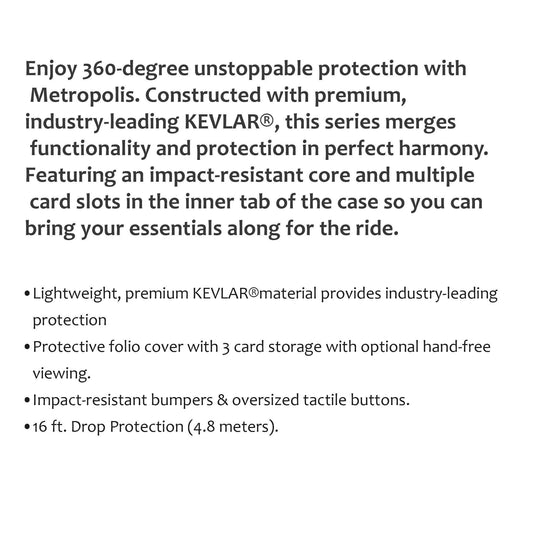 UAG Metropolis Folio for iPhone 13 Pro 5G 6.1" - Kevlar Black