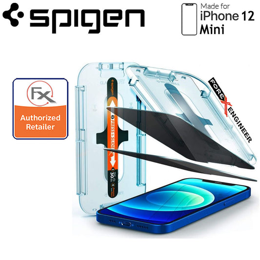 Spigen Privacy Screen Protector for iPhone 12 Mini 5.4" - AlignMaster Full Coverage  (2pcs) ( Barcode : 8809710757219 )