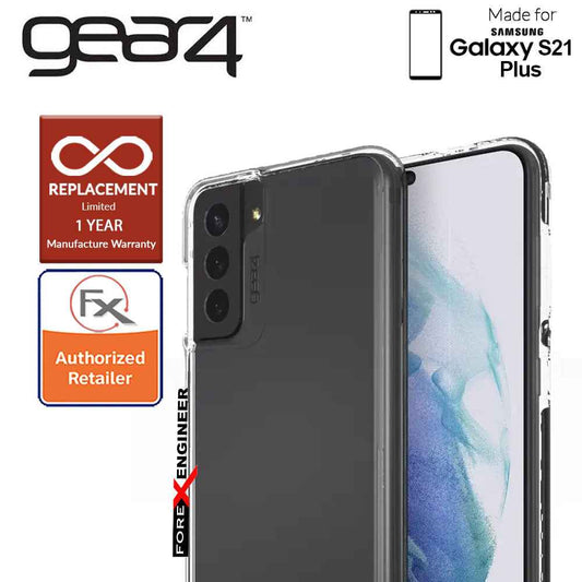 Gear4 Crystal Palace for Samsung Galaxy S21 Plus - D3O Material Technology - Drop Resistant Up to 4 meters - Clear (Barcode : 840056108592 )
