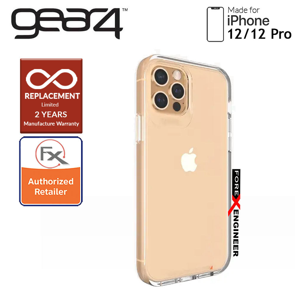 Gear4 Crystal Palace for iPhone 12 - 12 Pro 5G 6.1" - D3O Material Technology - Drop Resistant Up to 4 meters (Clear) (Barcode : 840056127999 )