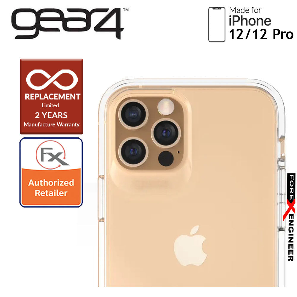 Gear4 Crystal Palace for iPhone 12 - 12 Pro 5G 6.1" - D3O Material Technology - Drop Resistant Up to 4 meters (Clear) (Barcode : 840056127999 )