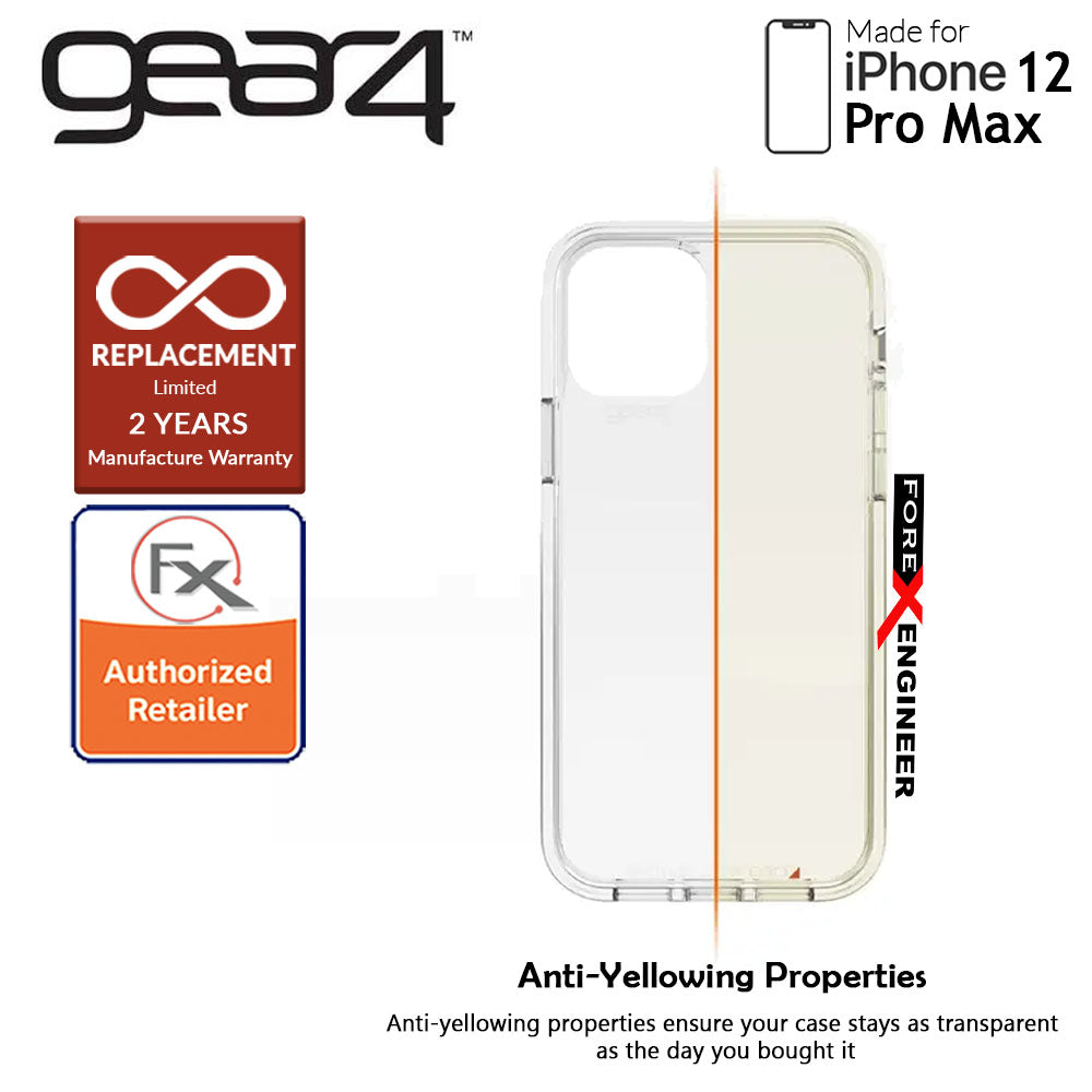 Gear4 Crystal Palace for iPhone 12 Pro Max 5G 6.7" - D3O Material Technology - Drop Resistant Up to 4 meters (Iridescent) (Barcode : 840056128224 )