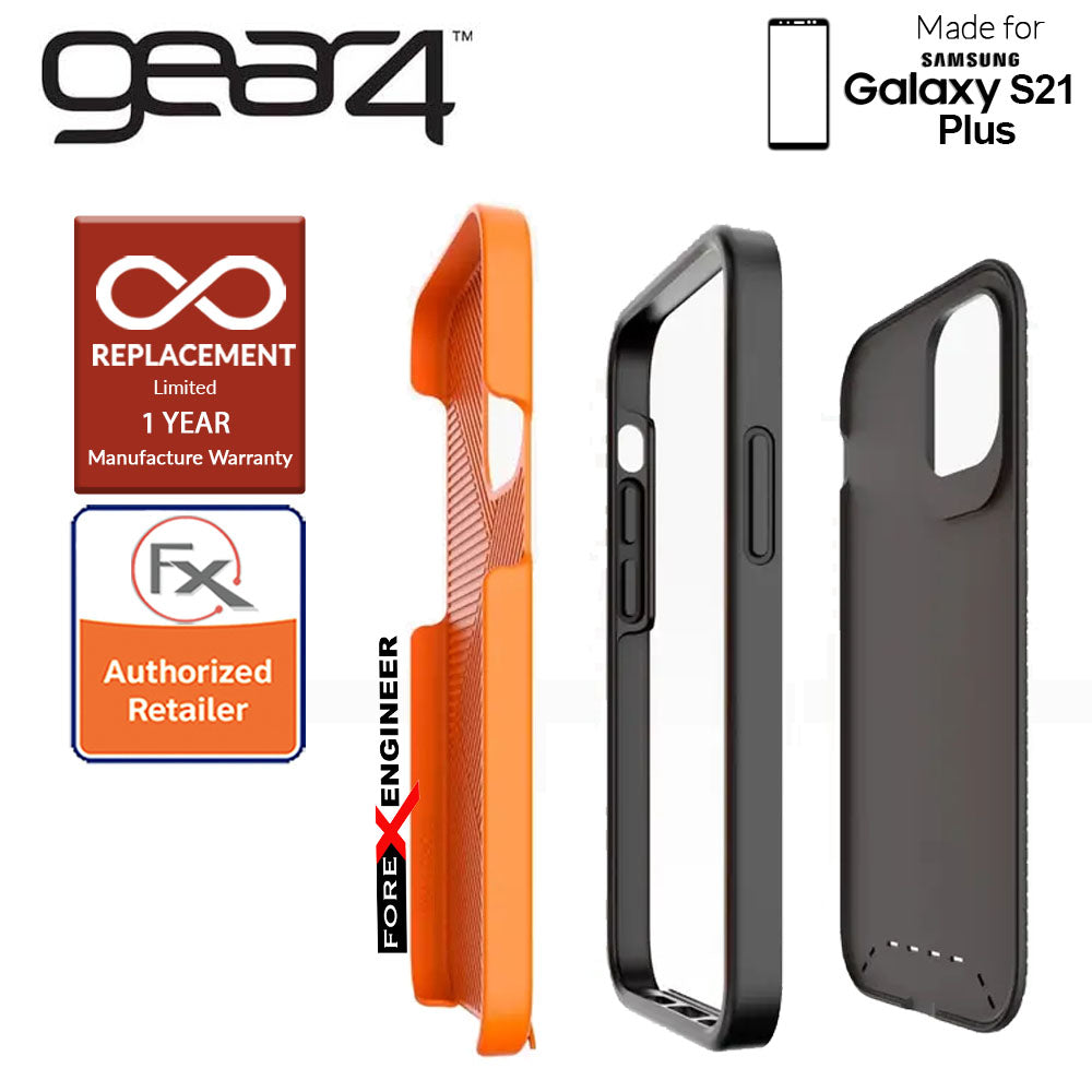 Gear4 Denali for Samsung Galaxy S21 Plus - D3O Material Technology - Drop Resistant Up to 4 meters - Black (Barcode : 840056108530 )