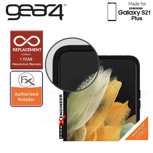 Gear4 Denali for Samsung Galaxy S21 Plus - D3O Material Technology - Drop Resistant Up to 4 meters - Black (Barcode : 840056108530 )