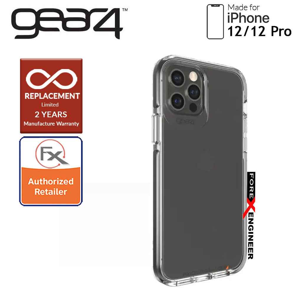 Gear4 Piccadilly for iPhone 12 - 12 Pro 5G 6.1" - D3O Material Technology - Drop Resistant Up to 4 meters (Black) (Barcode : 840056128019 )