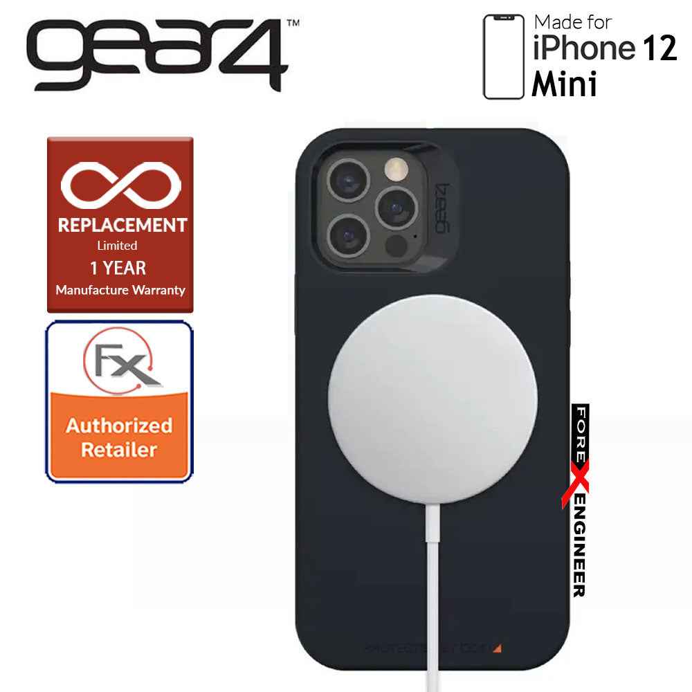 Gear4 Rio Snap for iPhone 12 Mini 5G 5.4" - D3O Material Technology - Drop Resistant Up to 4 meters - Black (Barcode : 840056138155 )
