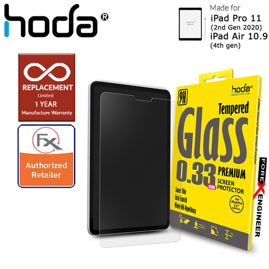 Hoda Tempered Glass (Notch) for iPad Pro 11"- iPad Air 10.9" ( 5th - 4th Gen ) ( 2022 - 2020 ) -2.5D 0.33mm Full Coverage Screen Protector - Clear (Barcode : 4713381516522 )