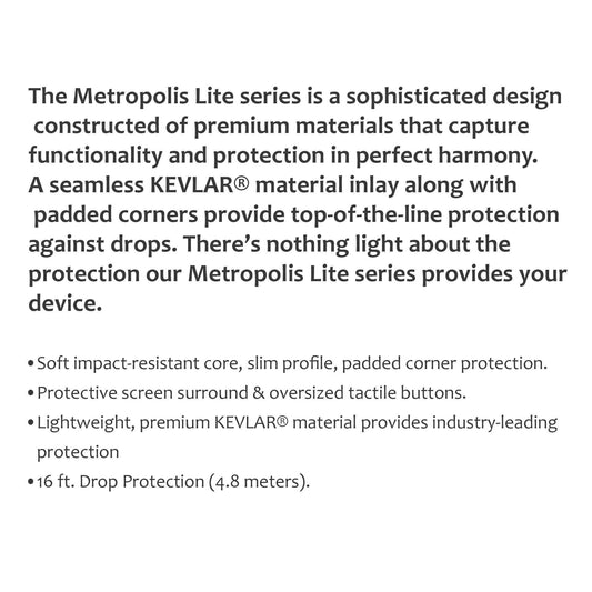 UAG Metropolis LT for iPhone 13 Pro Max 5G 6.7" - Kevlar Black