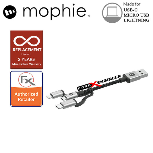 Mophie Tri-Tip Cable 1M - USBA To Micro-Lightning-USBC  (Barcode : 848467093773 )