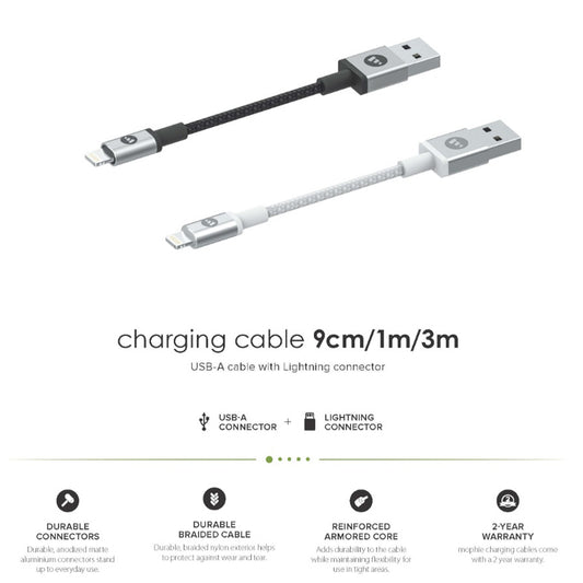 Mophie USB-A to Lightning Cable 1m - Black ( Barcode : 848467093711 ) - Forexengineer-malaysia
