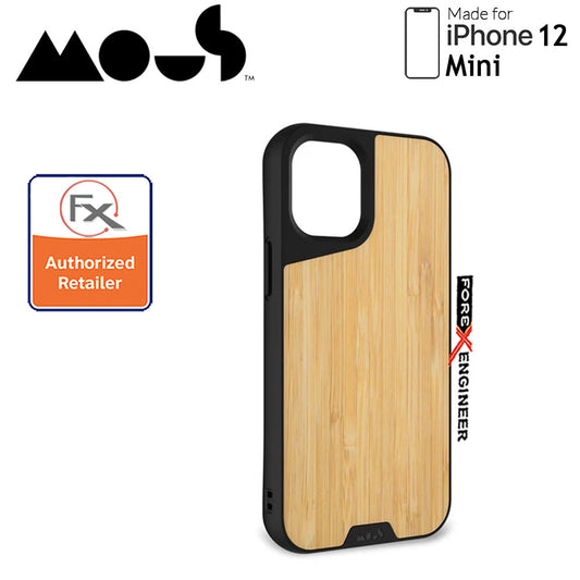 Mous Limitless 3.0 for iPhone 12 Mini 5G 5.4" - Air Shock High Impact Material Case -  Bamboo (Barcode : 5060624483837 )