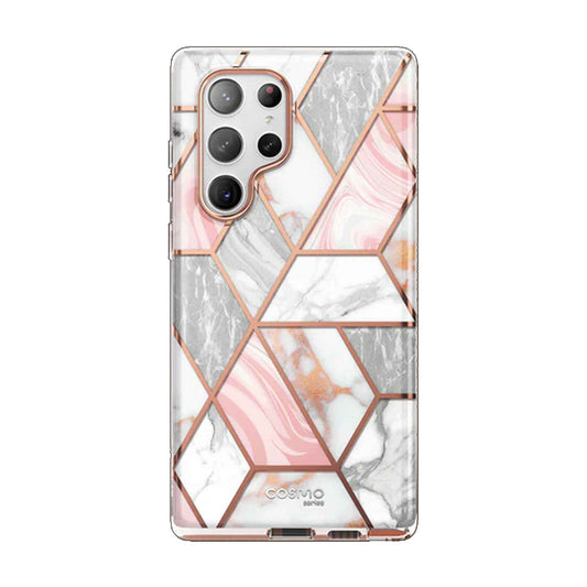 i-Blason Cosmo Case for Samsung Galaxy S23 Ultra With Build-in Screen Protector - Marble Pink