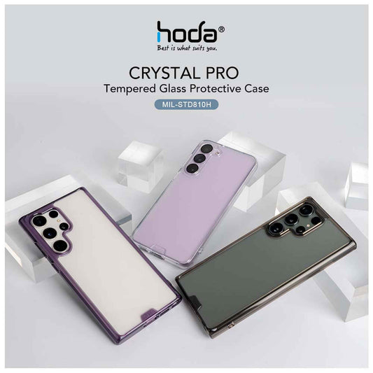 Hoda Crystal Pro Glass Case for Samsung S23 Ultra - Military Standard - Clear (Barcode : 4711103548738 )