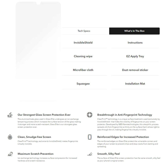 ZAGG Glass Elite for Samsung Galaxy A54 Tempered Glass Screen Protector - Clear