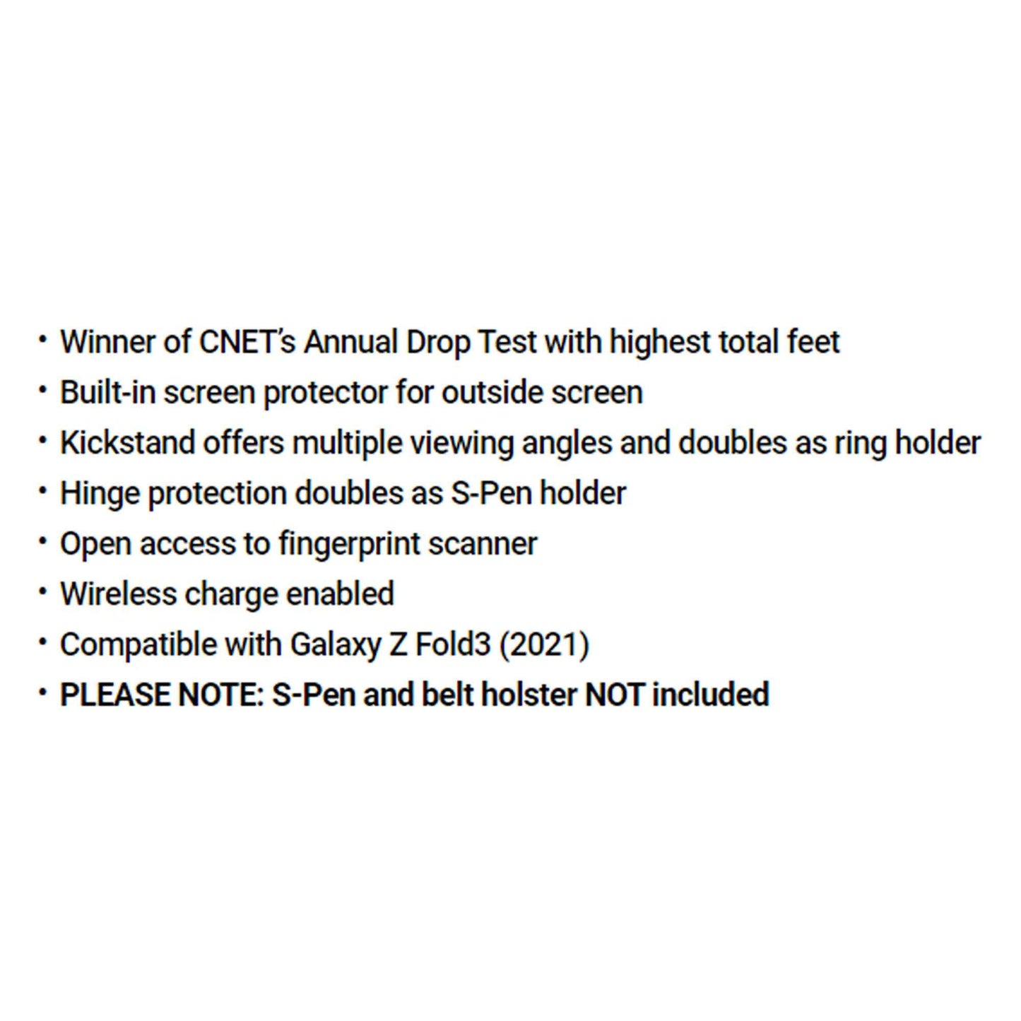 Supcase Unicorn Beetle Pro Rugged Case for Samsung Galaxy Z Fold 3 with Built-in Screen Protector - Black