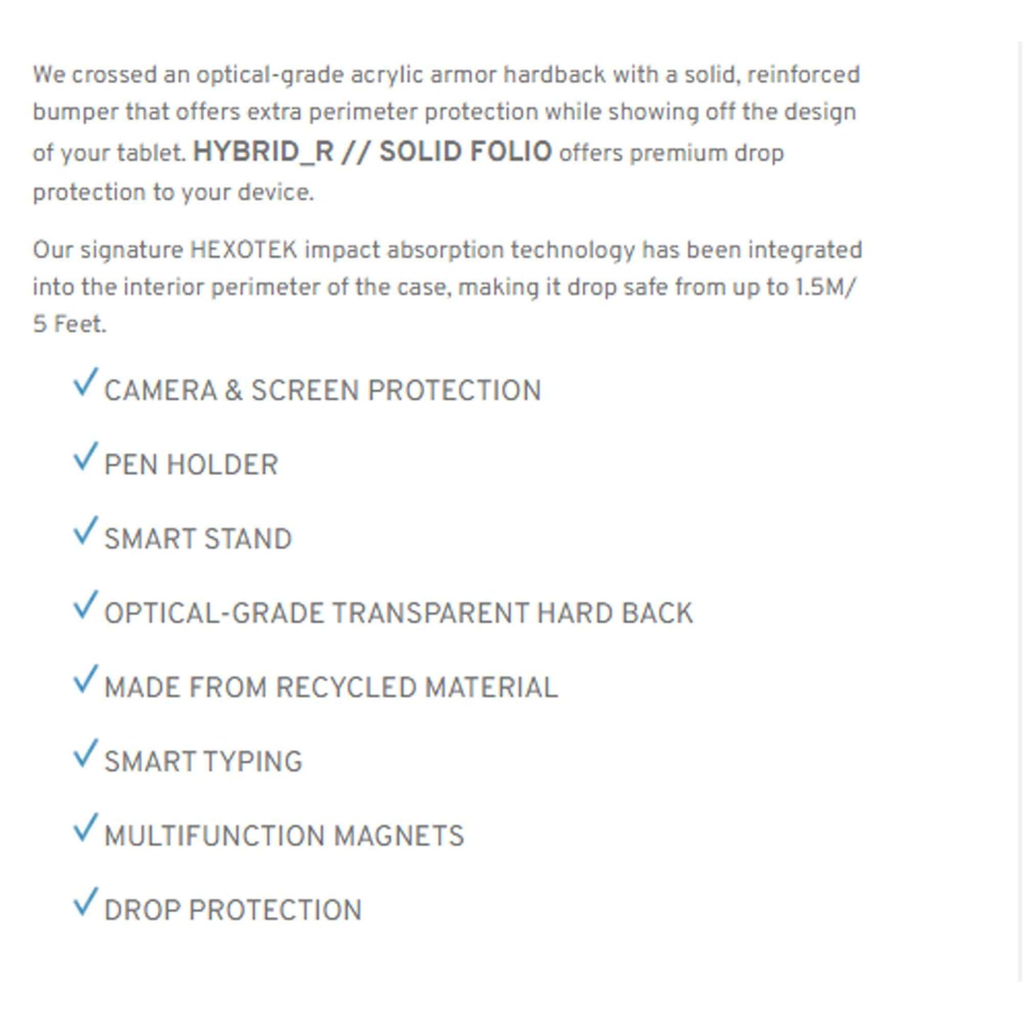 ITSKINS Hybrid R Solid Folio for iPad A16 11th Gen ( 2025 ) / iPad 10.9” 10th Gen ( 2022 ) - Drop Protection Up to 1.5m - Pink (Barcode: 4894465488383 )